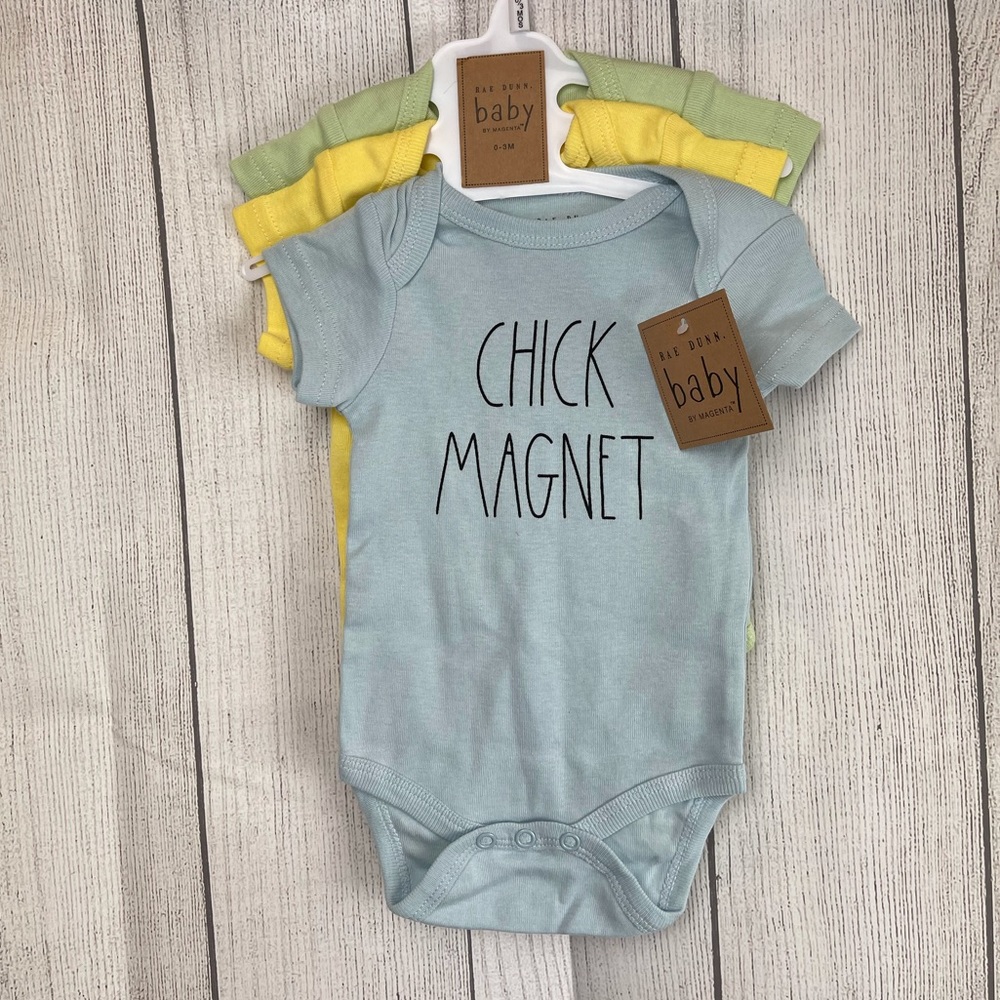 Rae Dunn Baby Bodysuit Set